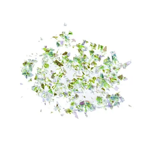 Okraski za nohte zelene barve – lističi