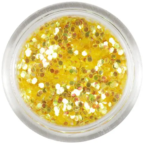 Šestkotni konfeti, 1 mm - medeno zlati