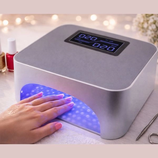 LED-luč EQ 36W - srebrna z zaslonom LCD, tipalom, časovnikom