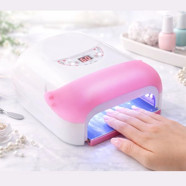 Digitalna UV lučka/sušilnik s 4 žarnicami - rožnata - 36 W 