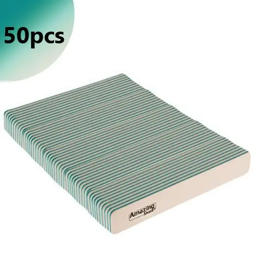 50 kos - pilica za nohte - Jumbo Speedy bela z zelenim jedrom, 180/180