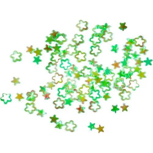 Nitke - obrisi zvezde, zeleni - hologram