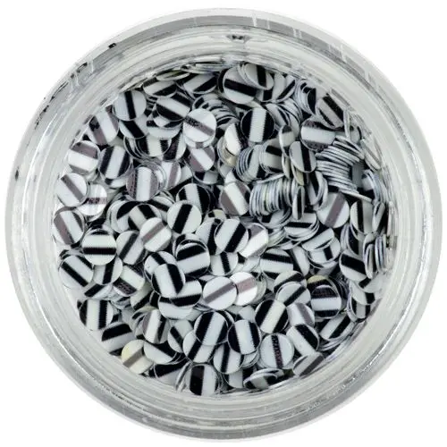 Konfeti - beli, s črnimi črtami