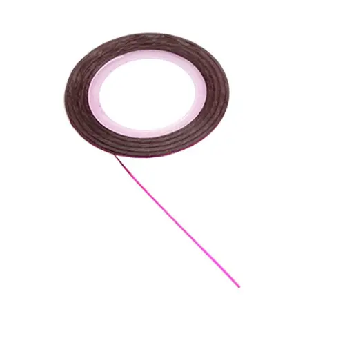 Okrasni trak za nohte – rožnato-vijoličast z okroglimi odsevi