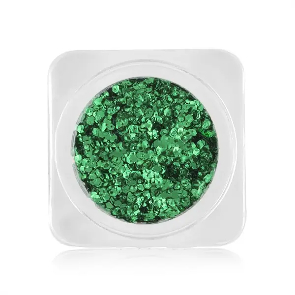 Okraski za nohte – krogi kovinske barve - zeleni, št. 4