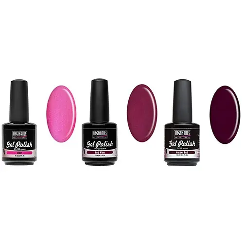 UV gel lak - komplet mali 3 ks - biserni