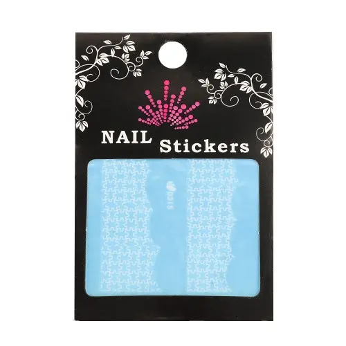 Nalepke za nohte z belimi vzorci