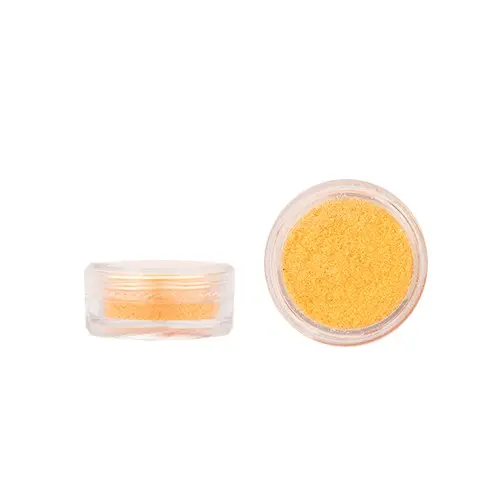 Prah za okraševanje nohtov - svetlo oranžen z bleščicami