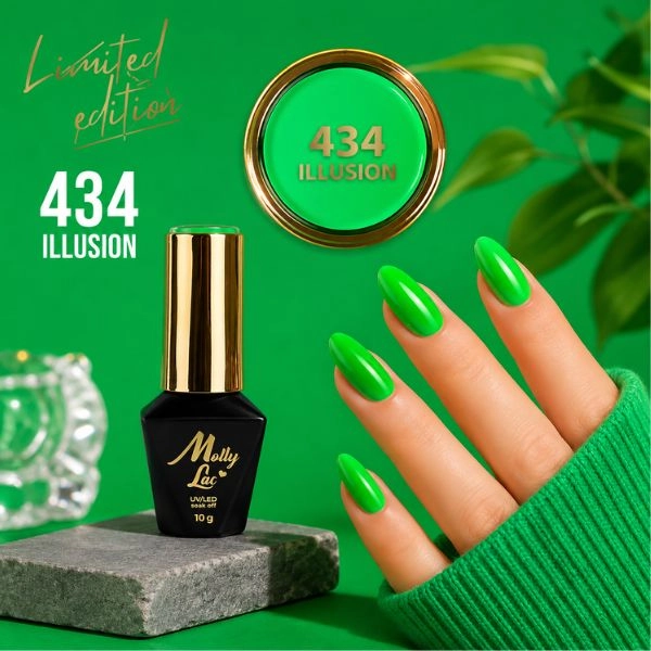 Gel lak, UV/LED Molly Lac - Illusion 434, 10 ml