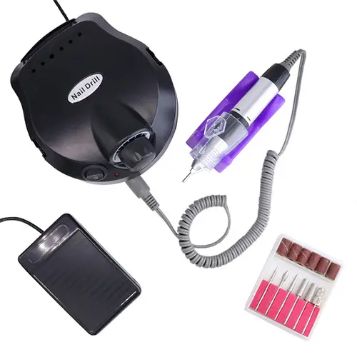 Brusilnik za nohte s krmiljenjem hitrosti vrtenja - črna