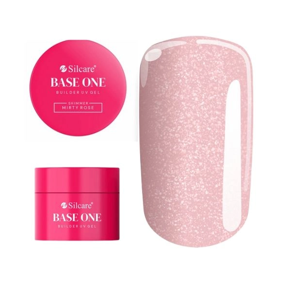 UV gradilni gel za nohte Silcare Base One Gel – Shimmer Misty Rose, 50g
