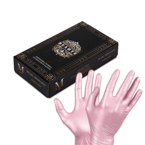 Rokavice za enkratno uporabo rožnate barve  M/100 ks