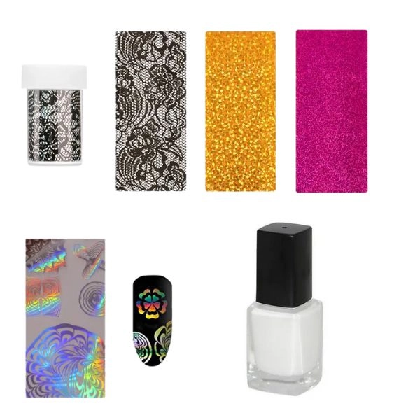 Komplet dekorativnih folij, 4 kosi + lepilo