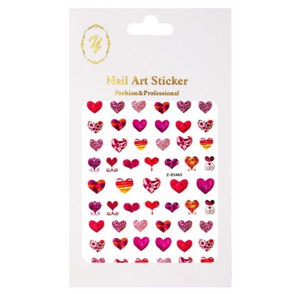 Nalepke za nohte - Roza srca Z-D5465