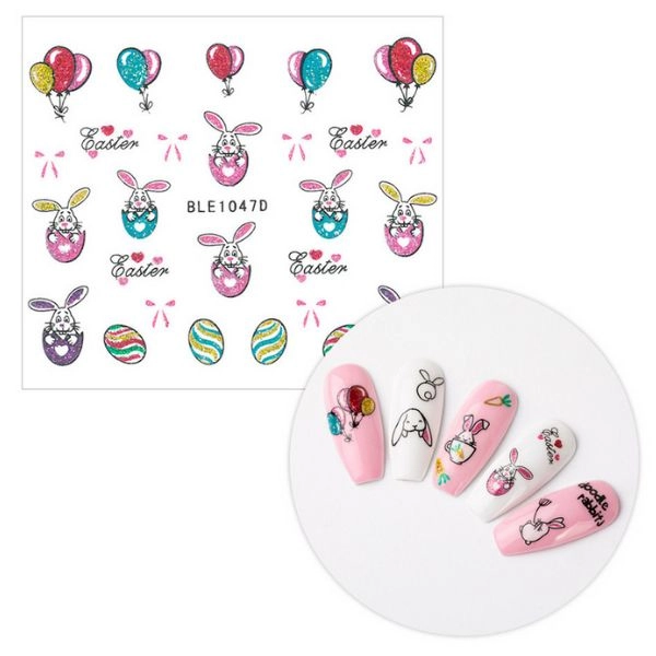 3D nalepke za nohte - velikonočne BLE 1047D