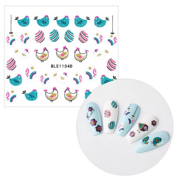 3D nalepke za nohte - velikonočne BLE 1104D