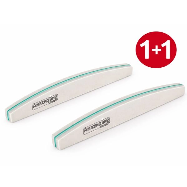 Pilica za nohte Profi Sponge Halfmoon Zebra z zelenim jedrom - 100/180 - 1+1 BREZPLAČNA AKCIJA