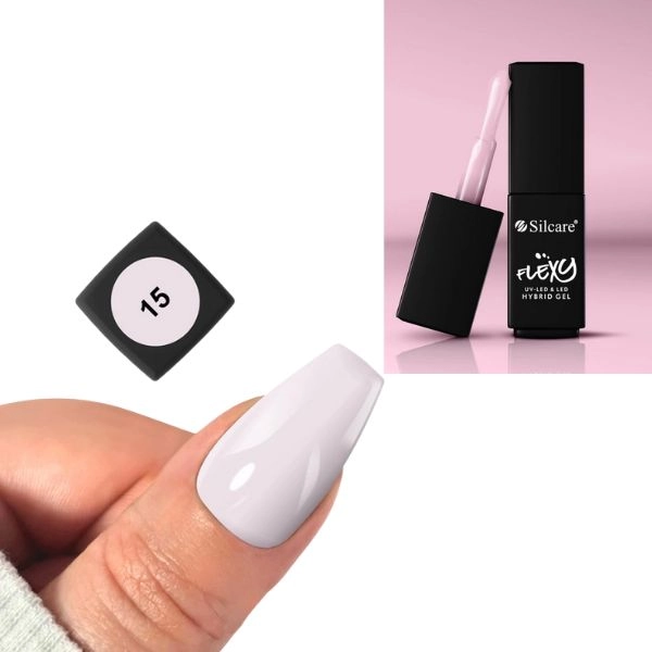  UV/LED gel lak Flexy - 15 Milky Pink, 4,5g