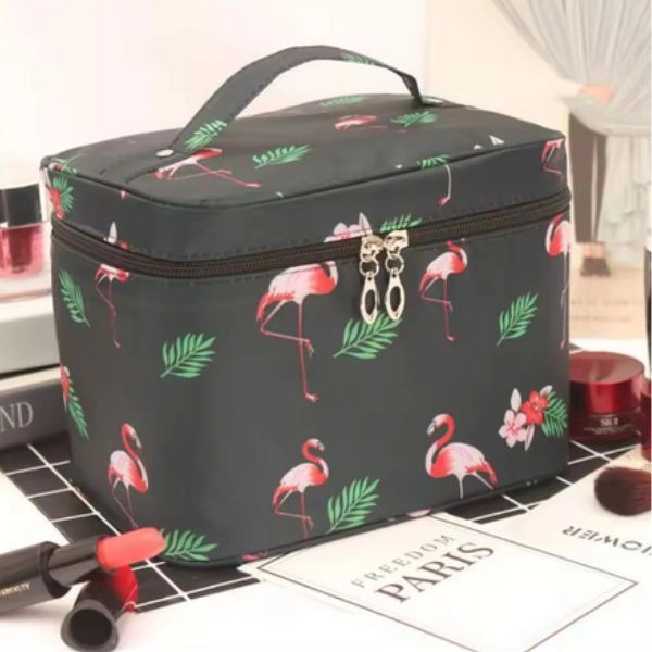 Kozmetična torbica Flamingo - črna