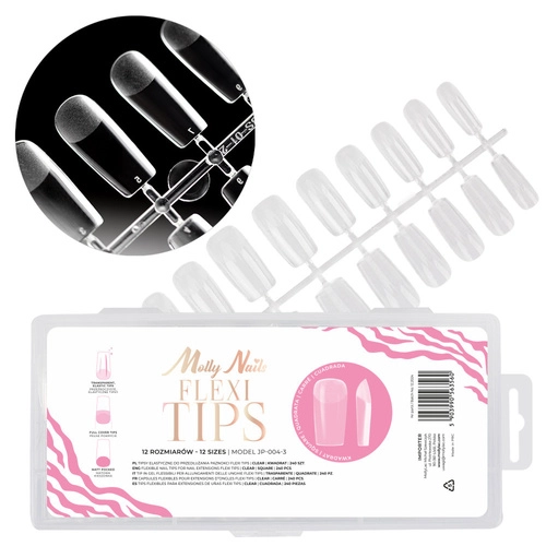 MollyNails Flexi Tips – Square, 240 kosov
