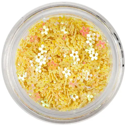 Rumene rožice z luknjo - barvit odsev