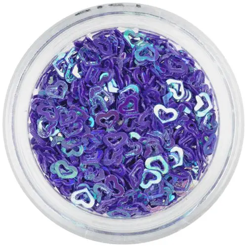 Bleščeča votla srca - temno vijolična