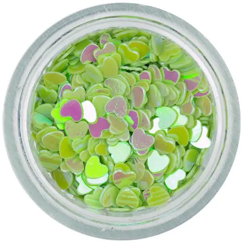 Bleščice srčki - svetlo zeleni