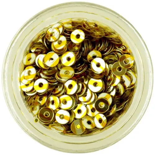 Okrogli bleščeči diski - srebrni z zlatimi črtami