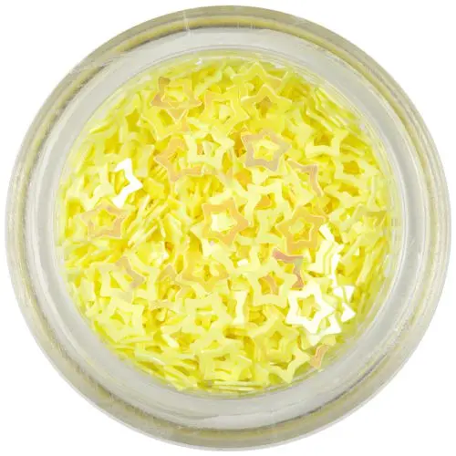 Bleščavi okraski - votle zvezdice, rumene