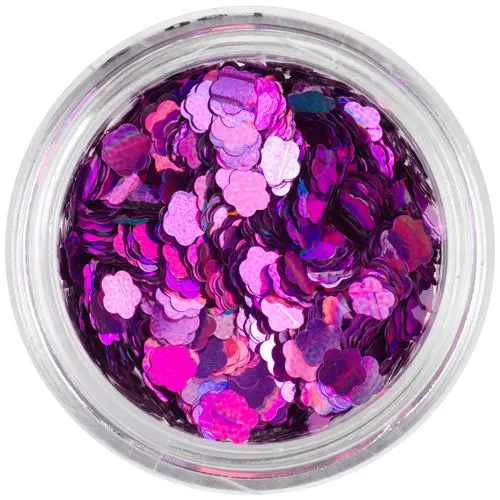 Dekorativne rožice - vijoličaste, hologramske