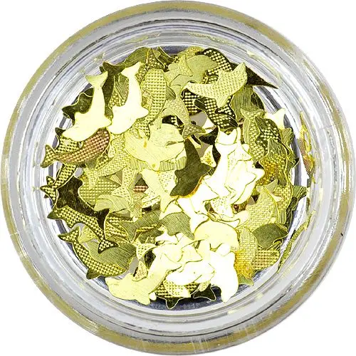 Pozlačeni ploščati okraski - delfini