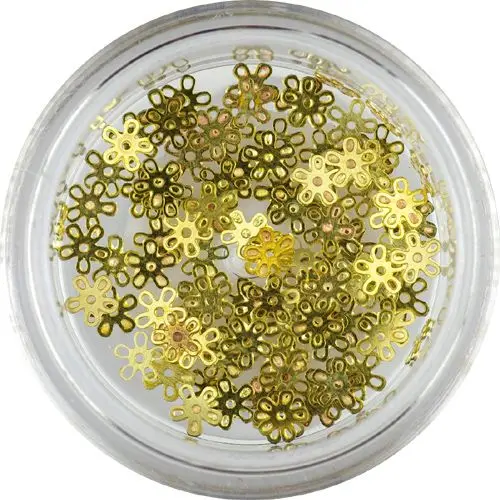 Pozlačeni ploščati okraski - cvetlice