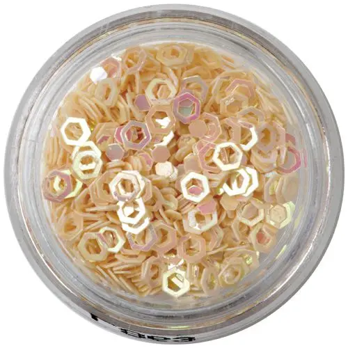 Dekoracija - obrisi šestkotnikov, breskove barve