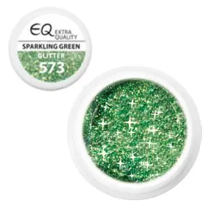 573 Glitter – Sparkling Green, barvni UV-gel 5 g