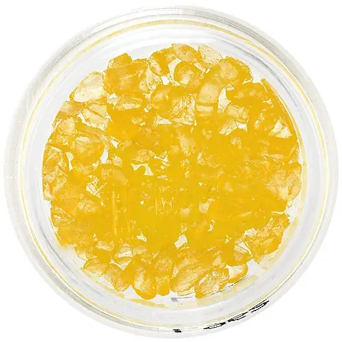 Nail art dekoracija – kamenčki, rumeni