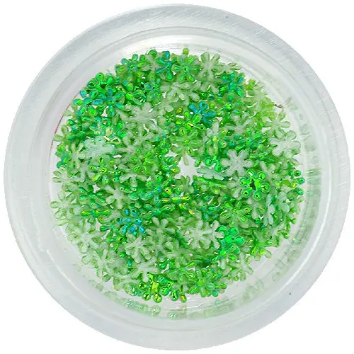 Rožice iz blaga za dekoracijo nohtov - zelene, majhne