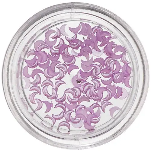 Vijolični polmeseci za okraševanje nohtov, lesketajoči