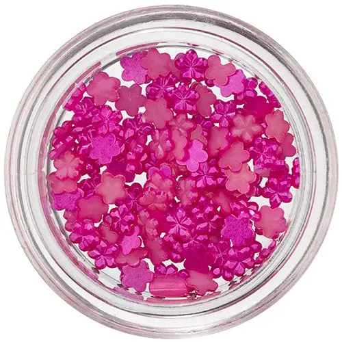 Majhne lesketajoče cvetlice za nohte - ciklamne