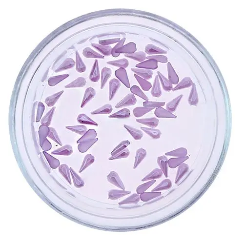 Lesketajoče solzne kaplje za nohte - vijolične, ravne