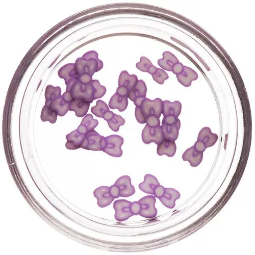 Fimo okraski - pentljice, vijolično-bele