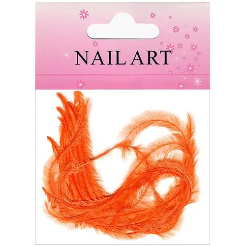 Oranžna peresa za kreativno nail art dekoracijo